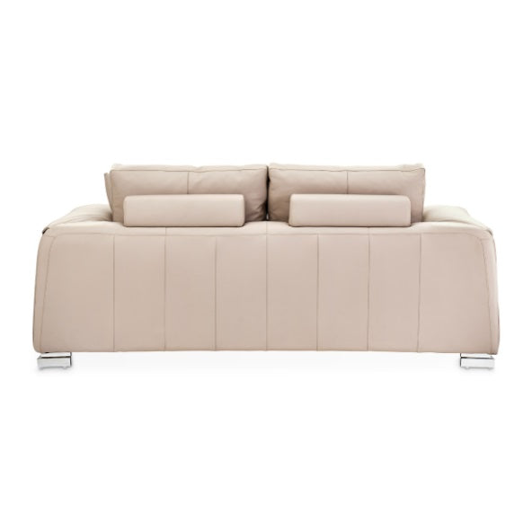 AICO Furniture Mia Bella Bergamo Loveseat in Stainless Steel - Bargain Furniture (Detroit, MI)