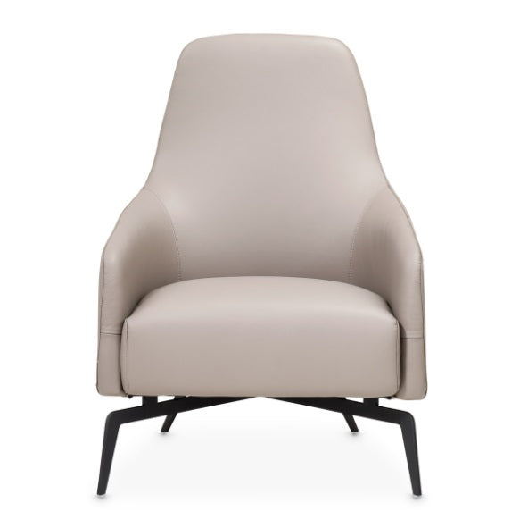 AICO Furniture Mia Bella Bergamo Accent Chair in Stainless Steel - Bargain Furniture (Detroit, MI)