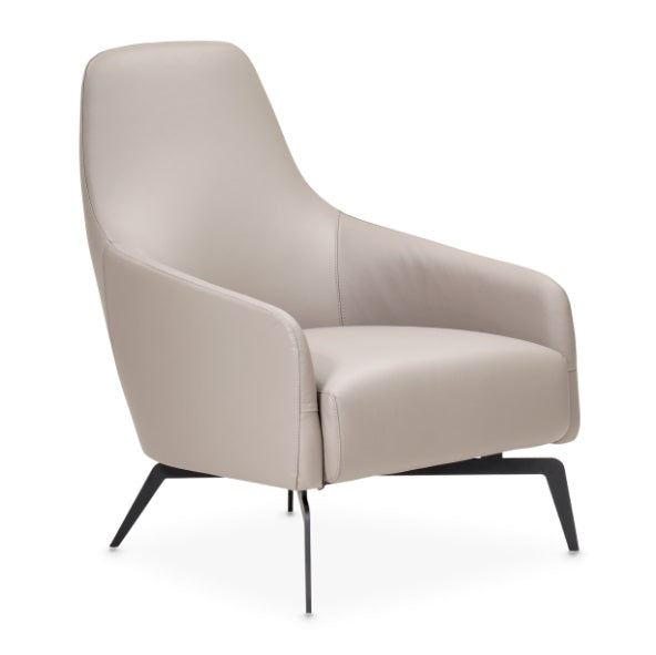 AICO Furniture Mia Bella Bergamo Accent Chair in Stainless Steel - Bargain Furniture (Detroit, MI)
