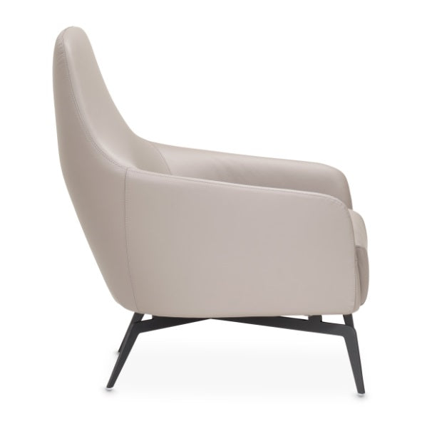 AICO Furniture Mia Bella Bergamo Accent Chair in Stainless Steel - Bargain Furniture (Detroit, MI)
