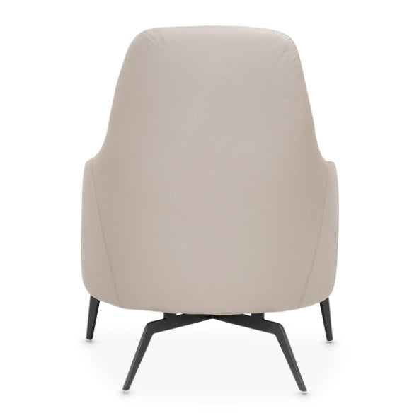 AICO Furniture Mia Bella Bergamo Accent Chair in Stainless Steel - Bargain Furniture (Detroit, MI)