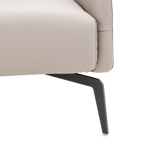 AICO Furniture Mia Bella Bergamo Accent Chair in Stainless Steel - Bargain Furniture (Detroit, MI)