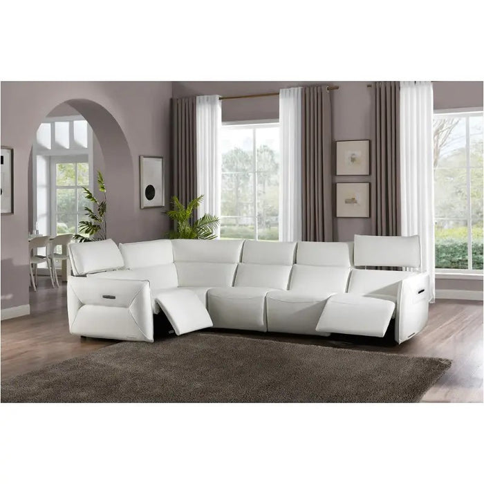 AICO Furniture Verona LAF Motion Chair in Snow White - Bargain Furniture (Detroit, MI)