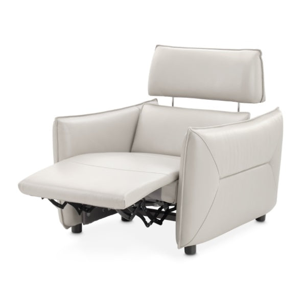 AICO Furniture Verona Matching Chair in Light Gray - Bargain Furniture (Detroit, MI)