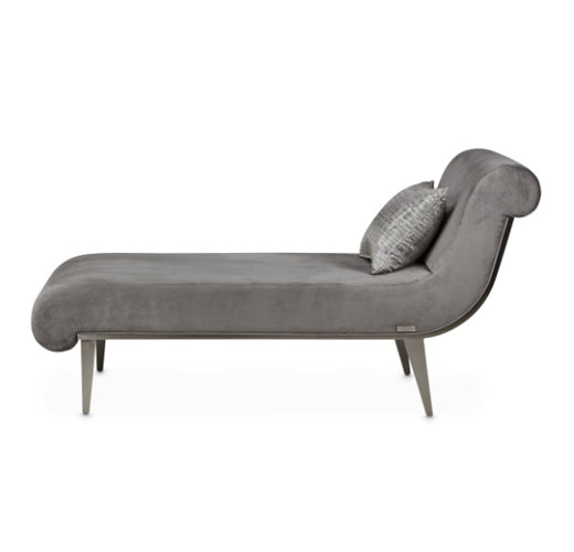 AICO Furniture Roxbury Park Chaise in Gray Pearl - Bargain Furniture (Detroit, MI)