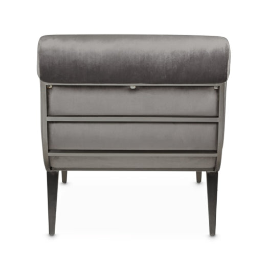 AICO Furniture Roxbury Park Chaise in Gray Pearl - Bargain Furniture (Detroit, MI)
