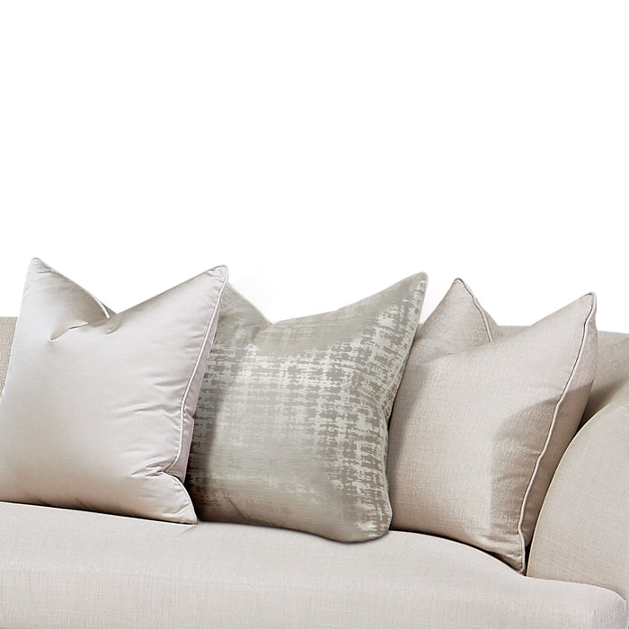 AICO Malibu Crest 3-Piece Sofa Sectional in Pearl Chardonnay - Bargain Furniture (Detroit, MI)