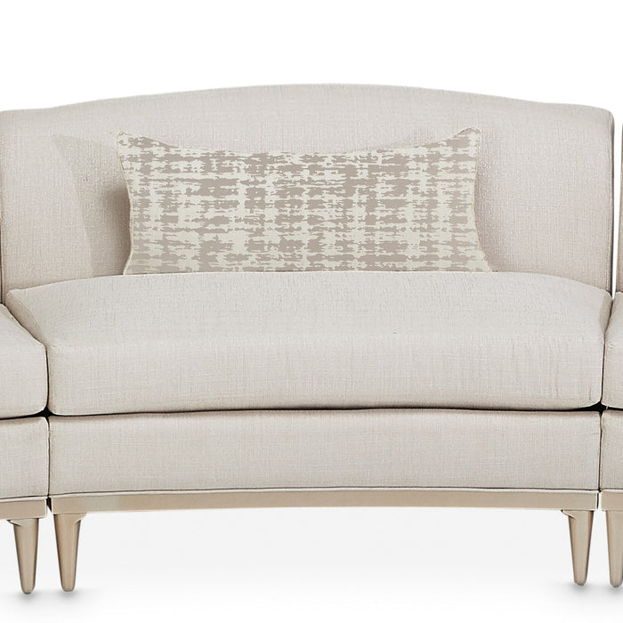 AICO Malibu Crest 3-Piece Sofa Sectional in Pearl Chardonnay - Bargain Furniture (Detroit, MI)