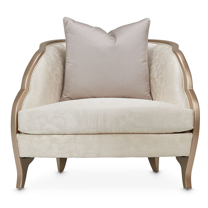 AICO Malibu Crest Chair in Chardonnay - Bargain Furniture (Detroit, MI)