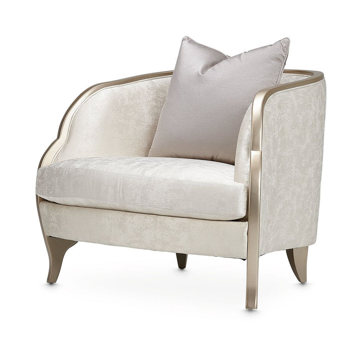 AICO Malibu Crest Chair in Chardonnay - Bargain Furniture (Detroit, MI)