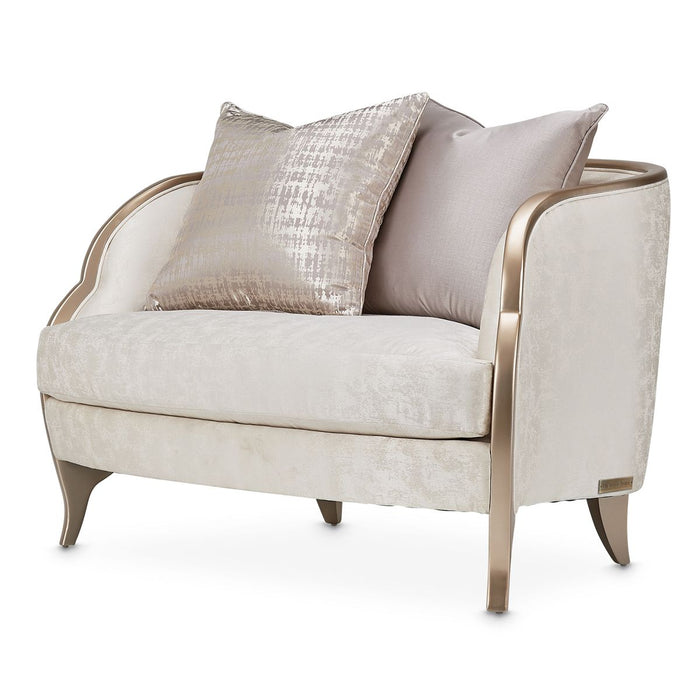 AICO Malibu Crest Chair & A Half in Chardonnay - Bargain Furniture (Detroit, MI)