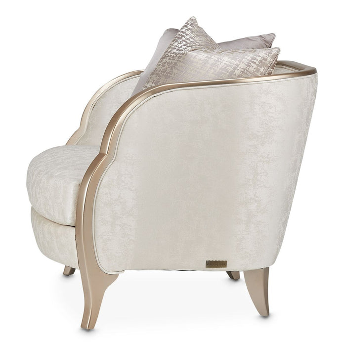 AICO Malibu Crest Chair & A Half in Chardonnay - Bargain Furniture (Detroit, MI)