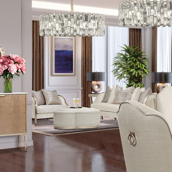 AICO Malibu Crest Chair & A Half in Chardonnay - Bargain Furniture (Detroit, MI)