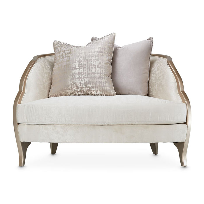 AICO Malibu Crest Chair & A Half in Chardonnay - Bargain Furniture (Detroit, MI)