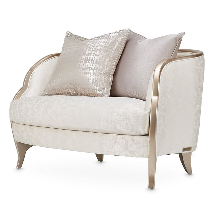 AICO Malibu Crest Chair & A Half in Chardonnay - Bargain Furniture (Detroit, MI)