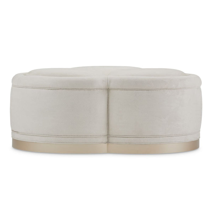 AICO Malibu Crest Cocktail Ottoman in Chardonnay - Bargain Furniture (Detroit, MI)