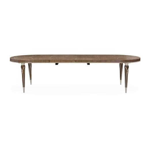 AICO Villa Cherie 4 Leg Oval Dining Table in Hazelnut - Bargain Furniture (Detroit, MI)