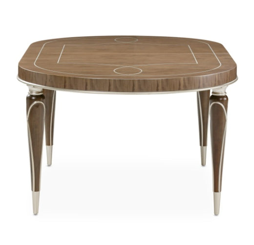 AICO Villa Cherie 4 Leg Oval Dining Table in Hazelnut - Bargain Furniture (Detroit, MI)