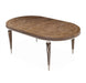 AICO Villa Cherie 4 Leg Oval Dining Table in Hazelnut - Bargain Furniture (Detroit, MI)