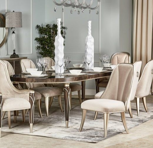 AICO Villa Cherie Side Chair in Hazelnut - Bargain Furniture (Detroit, MI)