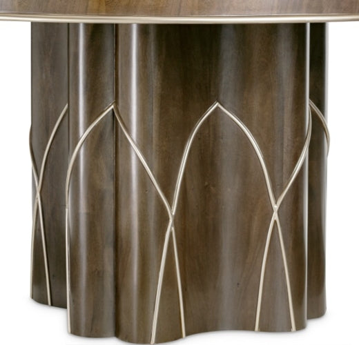AICO Villa Cherie Round Dining Table in Hazelnut - Bargain Furniture (Detroit, MI)