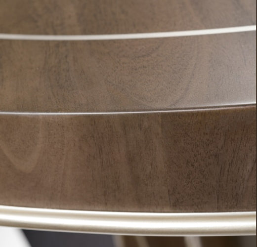 AICO Villa Cherie Round Dining Table in Hazelnut - Bargain Furniture (Detroit, MI)