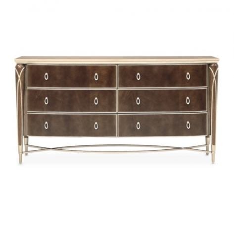 AICO Villa Cherie Dresser in Hazelnut - Bargain Furniture (Detroit, MI)