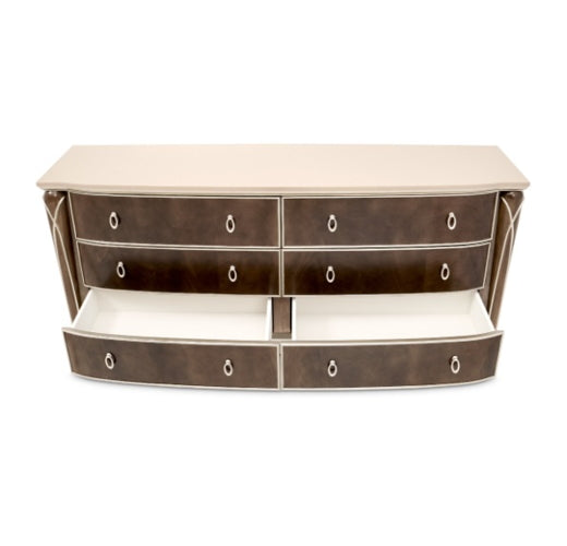 AICO Villa Cherie Dresser in Hazelnut - Bargain Furniture (Detroit, MI)