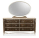 AICO Villa Cherie Dresser Mirror in Hazelnut - Bargain Furniture (Detroit, MI)