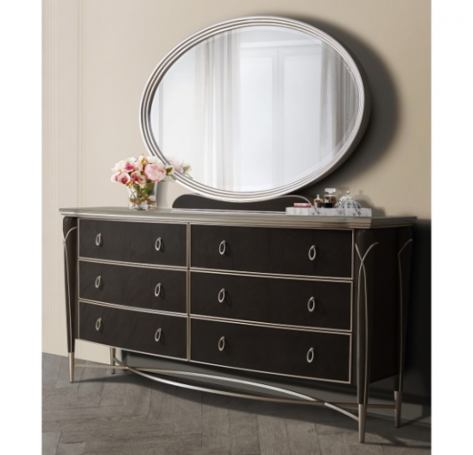 AICO Villa Cherie Dresser in Hazelnut - Bargain Furniture (Detroit, MI)