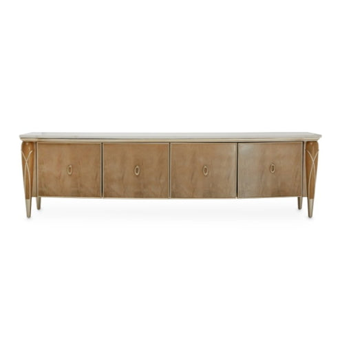 AICO Villa Cherie Media Cabinet in Caramel - Bargain Furniture (Detroit, MI)