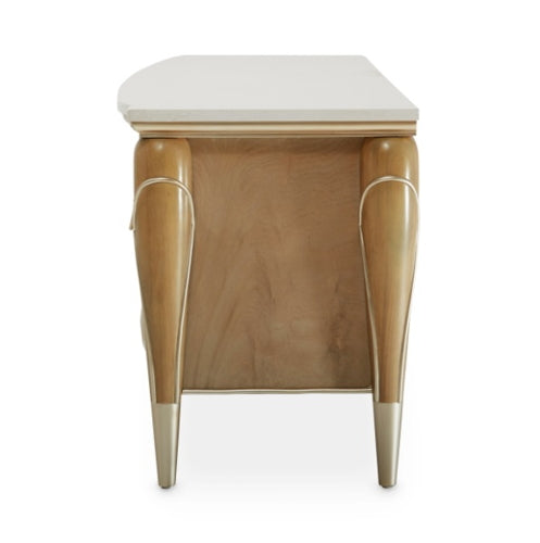 AICO Villa Cherie Media Cabinet in Caramel - Bargain Furniture (Detroit, MI)