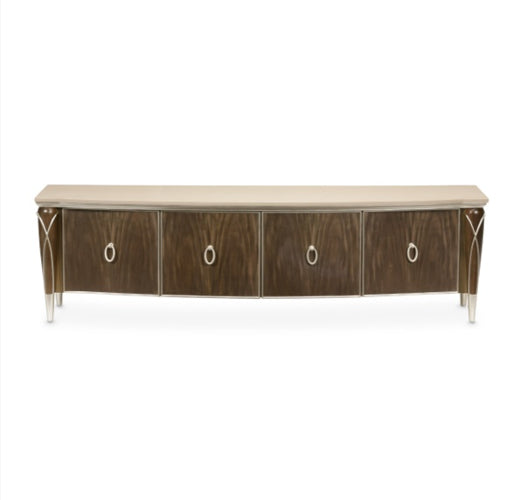 AICO Villa Cherie Media Cabinet in Hazelnut - Bargain Furniture (Detroit, MI)