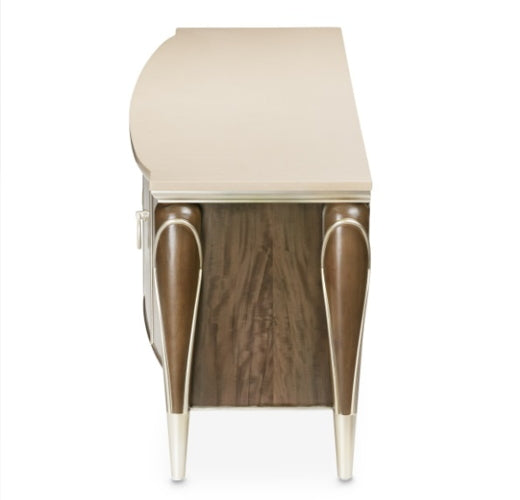 AICO Villa Cherie Media Cabinet in Hazelnut - Bargain Furniture (Detroit, MI)