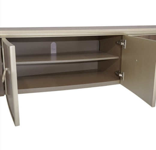 AICO Villa Cherie Media Cabinet in Hazelnut - Bargain Furniture (Detroit, MI)