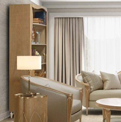 AICO Villa Cherie Bookcase in Caramel - Bargain Furniture (Detroit, MI)