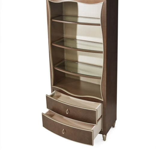 AICO Villa Cherie Bookcase in Hazelnut - Bargain Furniture (Detroit, MI)