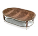 AICO Villa Cherie Oval Cocktail Table in Hazelnut - Bargain Furniture (Detroit, MI)