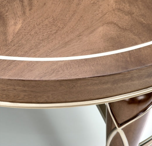 AICO Villa Cherie Oval Cocktail Table in Hazelnut - Bargain Furniture (Detroit, MI)