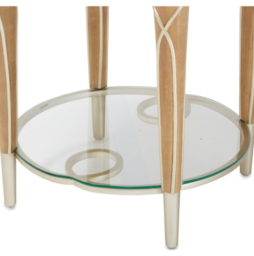 AICO Villa Cherie End Table in Caramel - Bargain Furniture (Detroit, MI)