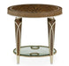 AICO Villa Cherie End Table in Hazelnut - Bargain Furniture (Detroit, MI)