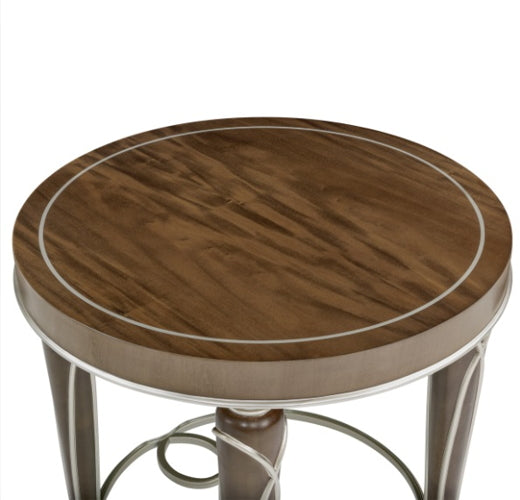 AICO Villa Cherie End Table in Hazelnut - Bargain Furniture (Detroit, MI)