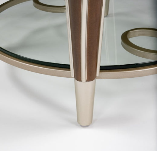 AICO Villa Cherie End Table in Hazelnut - Bargain Furniture (Detroit, MI)