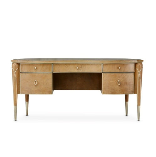 AICO Villa Cherie Desk in Caramel - Bargain Furniture (Detroit, MI)