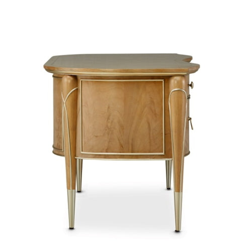 AICO Villa Cherie Desk in Caramel - Bargain Furniture (Detroit, MI)