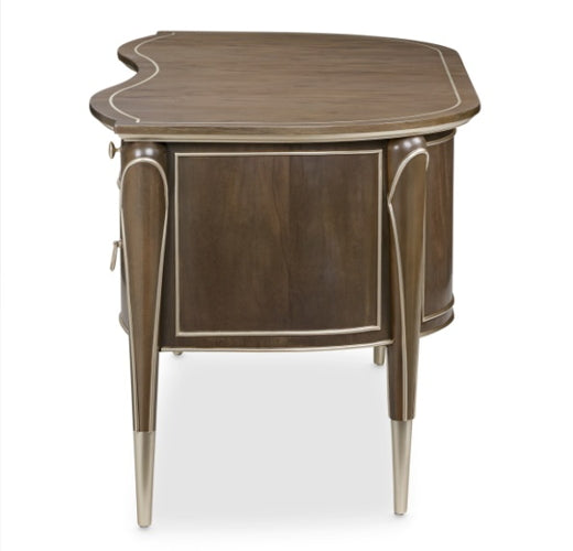 AICO Villa Cherie Desk in Hazelnut - Bargain Furniture (Detroit, MI)