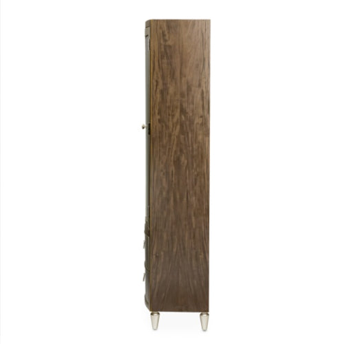 AICO Villa Cherie Display Cabinet in Hazelnut - Bargain Furniture (Detroit, MI)