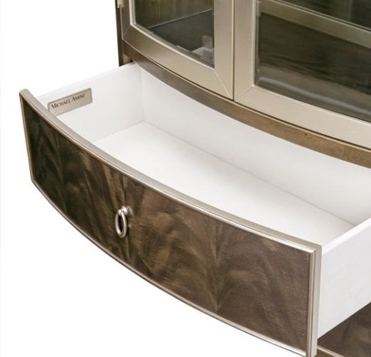 AICO Villa Cherie Display Cabinet in Hazelnut - Bargain Furniture (Detroit, MI)