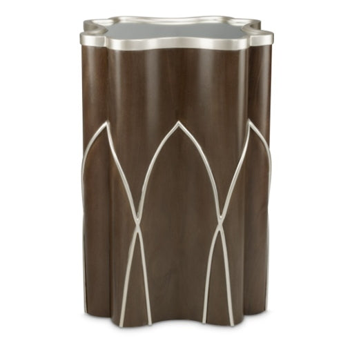 AICO Villa Cherie Chairside Table in Hazelnut - Bargain Furniture (Detroit, MI)