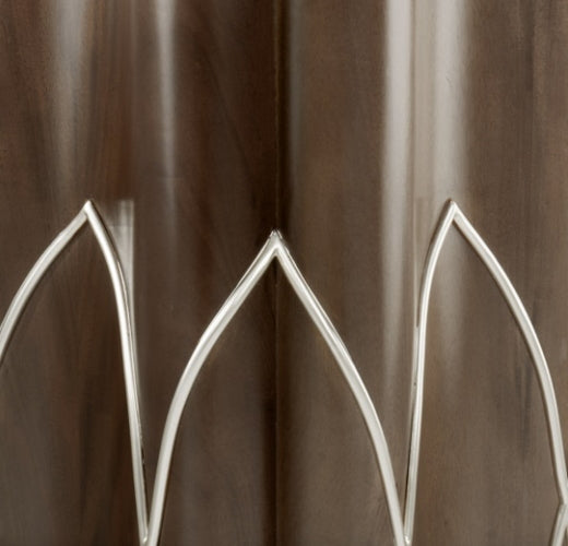 AICO Villa Cherie Chairside Table in Hazelnut - Bargain Furniture (Detroit, MI)